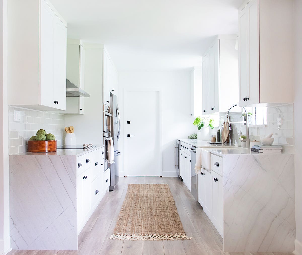 light and bright small kitchen colors