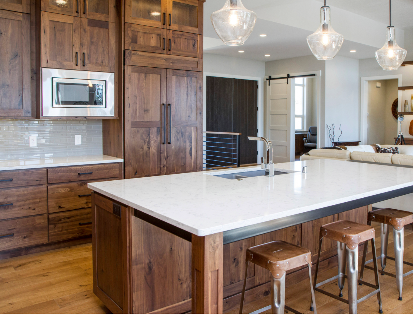 glazed tile backsplash