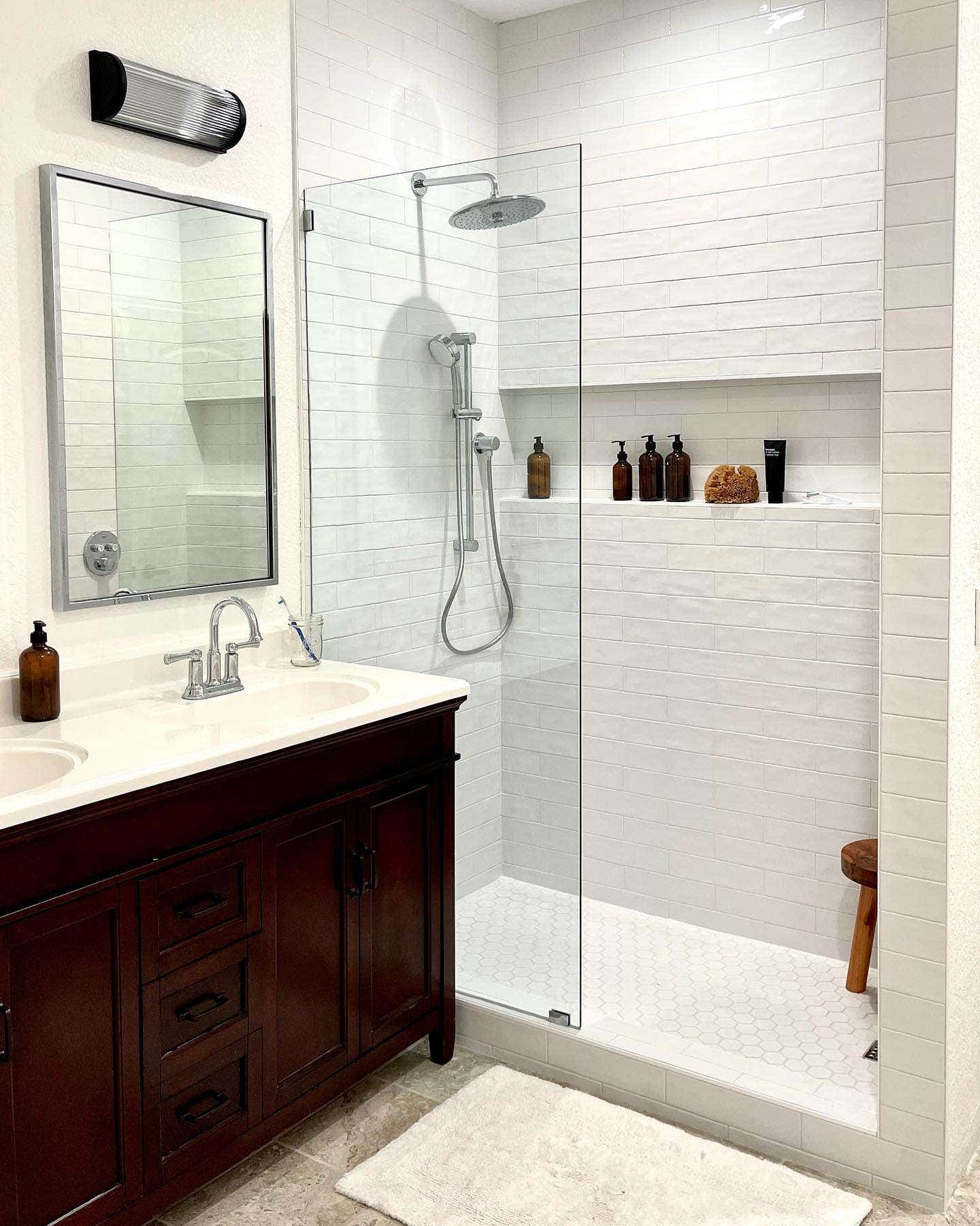 Replace a bathtub with a walk-in shower