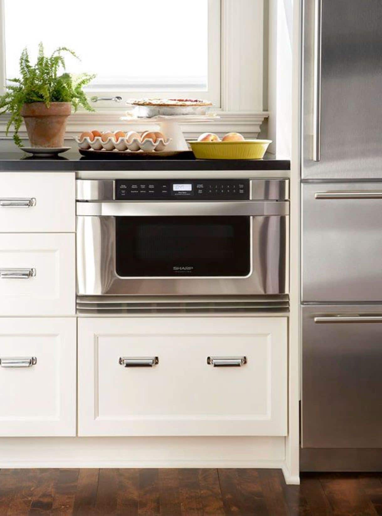 Under Counter Microwave placement in white cabinets 