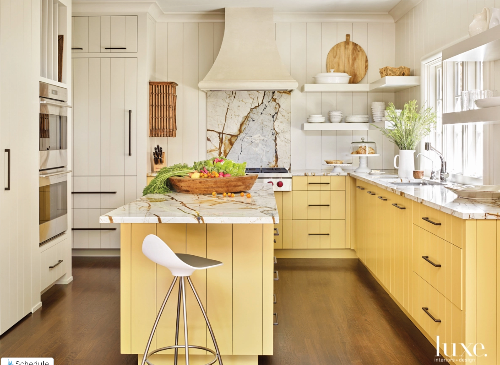 yellow rustic kitchen