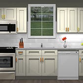 Green Shaker Kitchen Cabinets- Lily Ann Cabinets