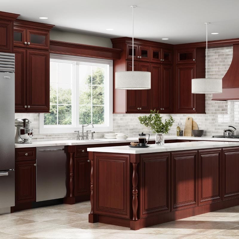 Charleston Cherry Kitchen Cabinets Rta Cherry Cabinets From Lily