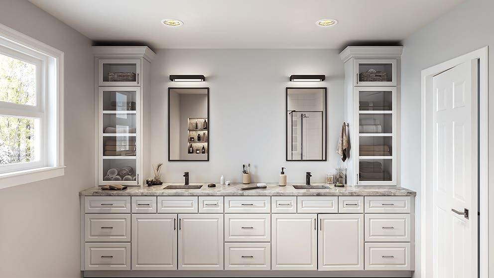 Key Largo White Bathroom Cabinets