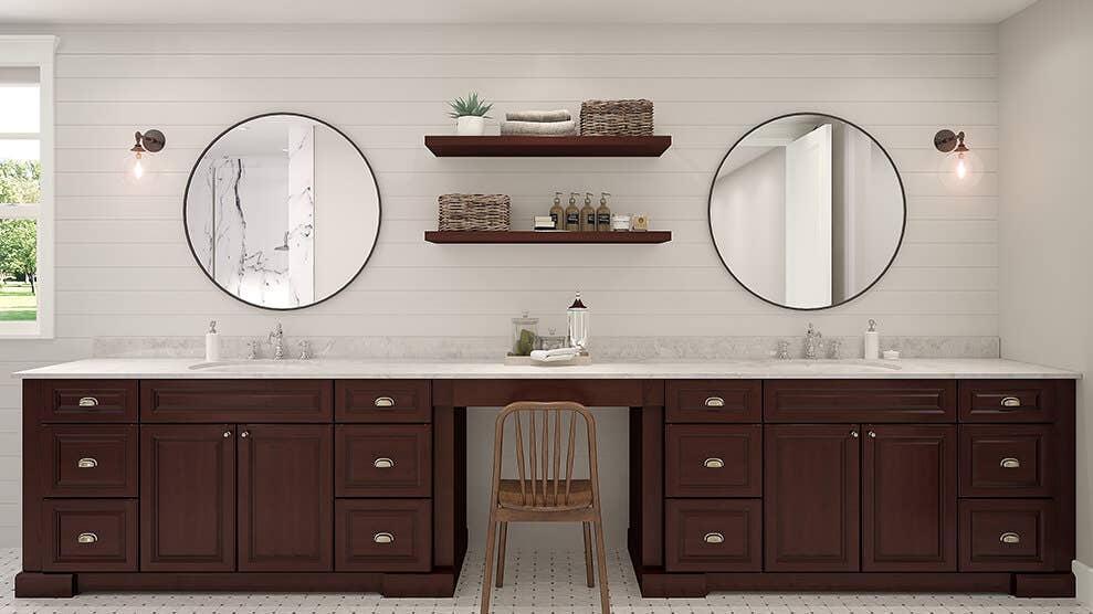 Madison Chocolate Bathroom Cabinets