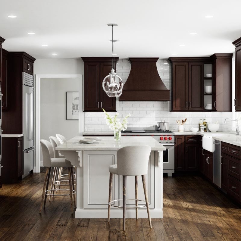 Chocolate Brown Cabinets Rta York Chocolate Kitchen Cabinets By