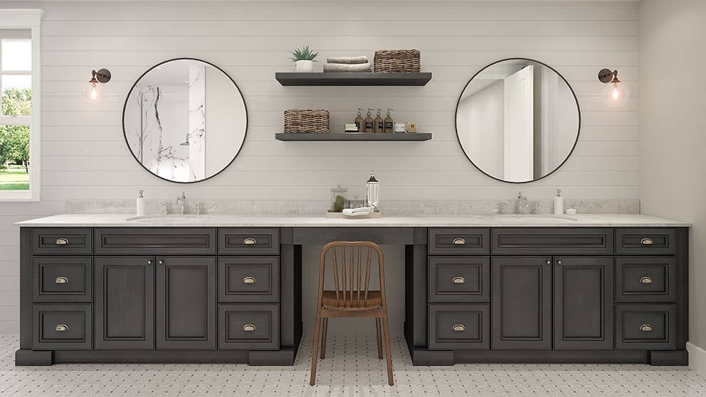 Grey cheap bathroom vanities
