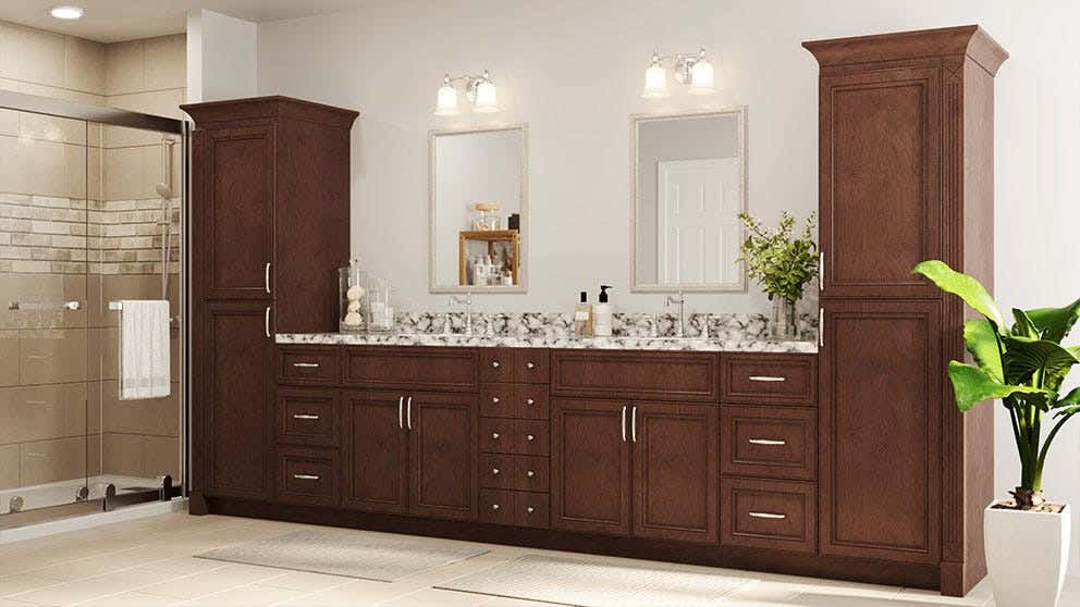 York Saddle Bathroom Cabinets