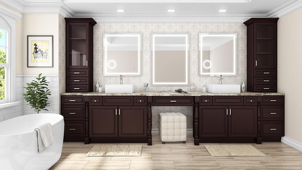 Bristol Chocolate Bathroom Cabinets