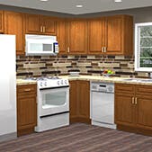 Charleston Toffee Kitchen Cabinets 10X10 Kitchen