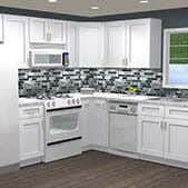 Colorado White Shaker Kitchen Cabinets 10X10 Kitchen