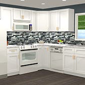 Dove White Shaker Kitchen Cabinets 10 Foot Run