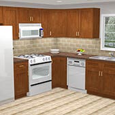 Shaker Cinnamon Kitchen Cabinets 10X10 Kitchen