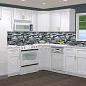 White Shaker Elite Kitchen Cabinets 10X10 Kitchen