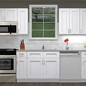 White Shaker Elite Kitchen Cabinets 10 Foot Run