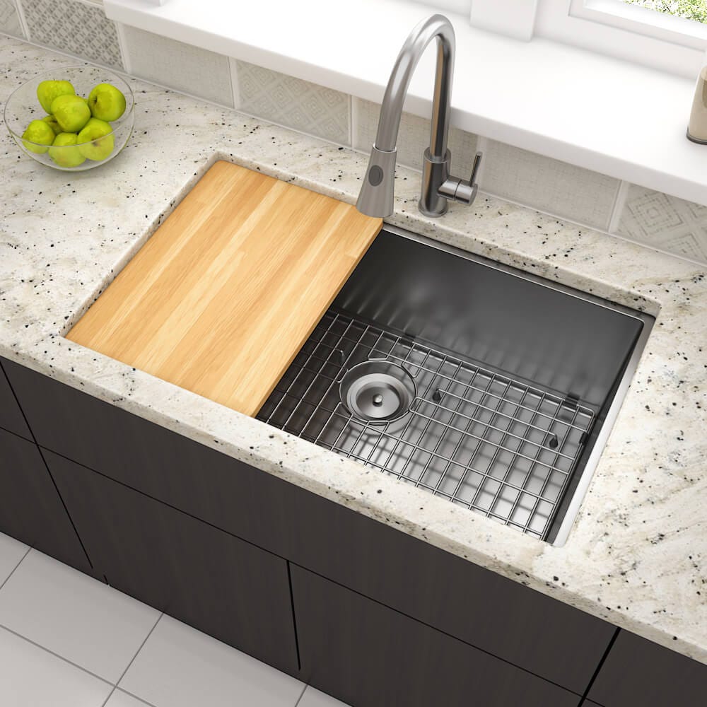 Rta F0123sm4 Bamboo Over The Sink Cutting Board Kitchen Sinks