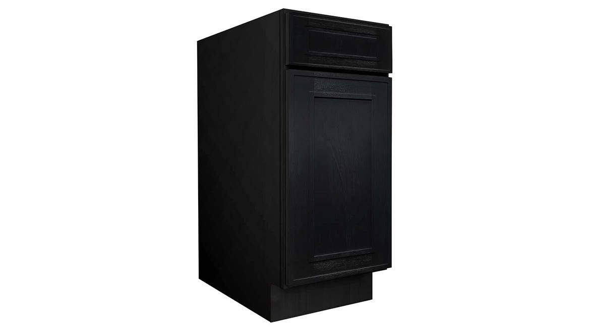 Craftsman Black Shaker Kitchen Cabinets