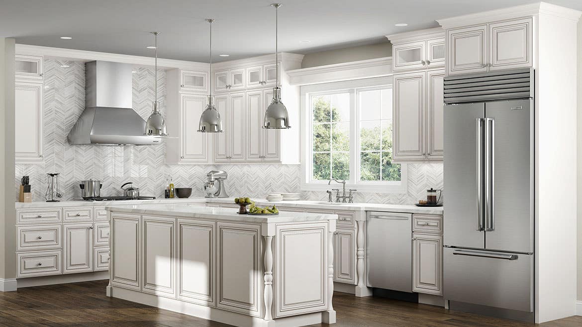 Charleston Linen Kitchen Cabinets