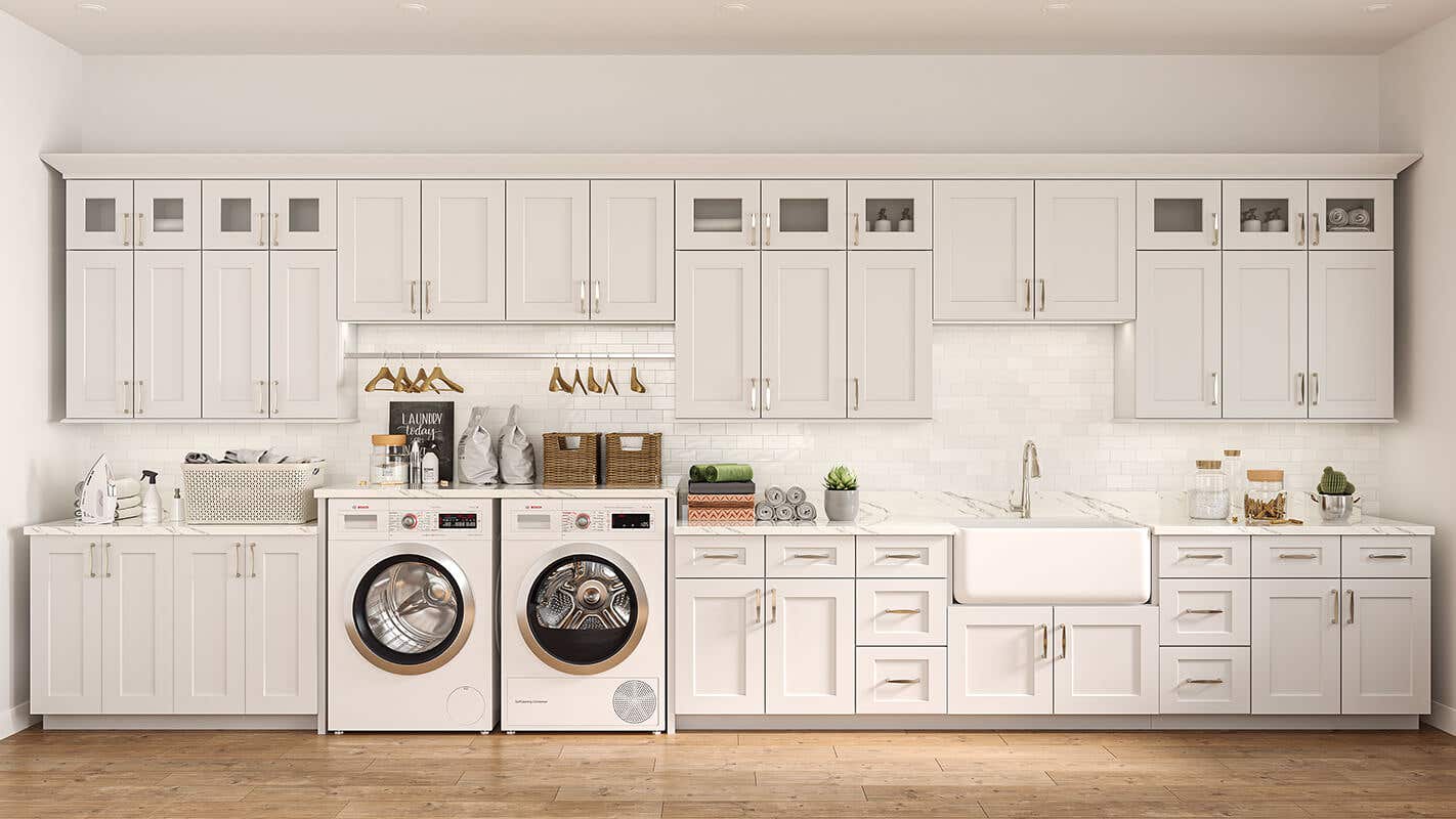 Colorado White Shaker Kitchen Cabinets