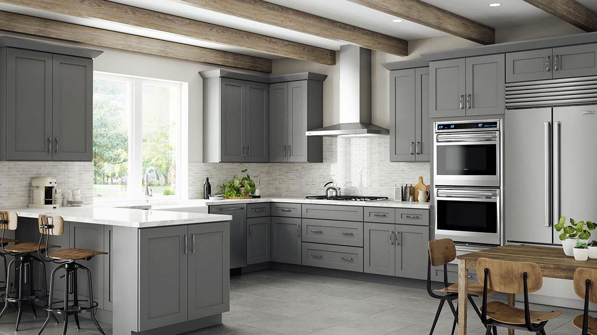 Grey Shaker Elite Kitchen Cabinets