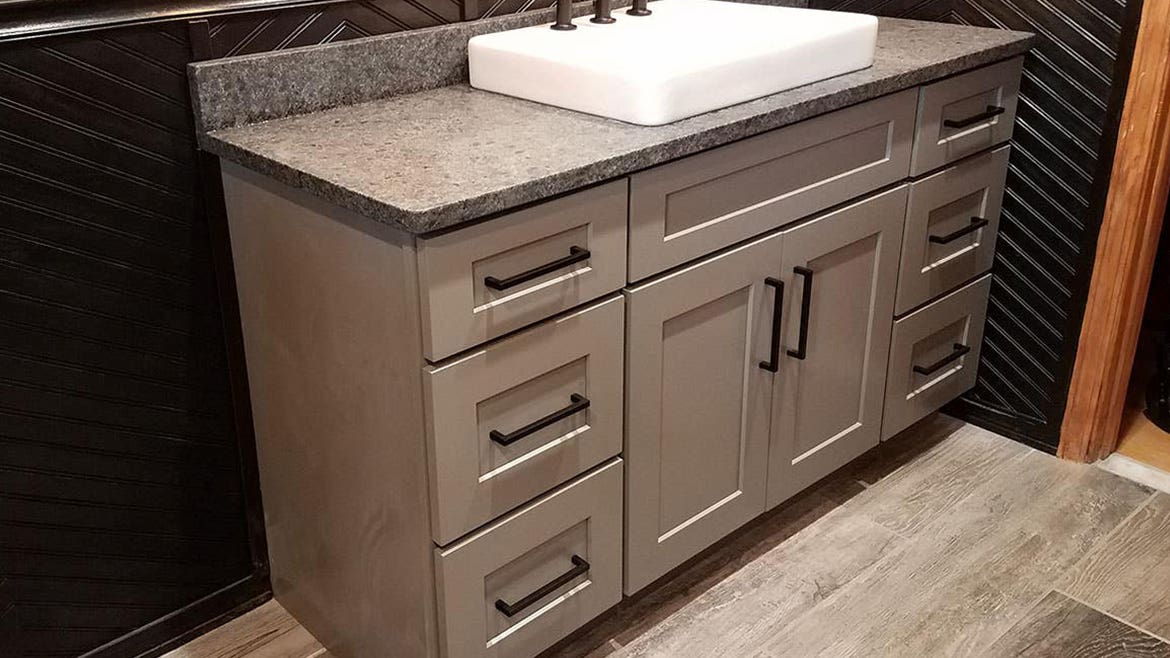 Grey Shaker Elite Bathroom Cabinets