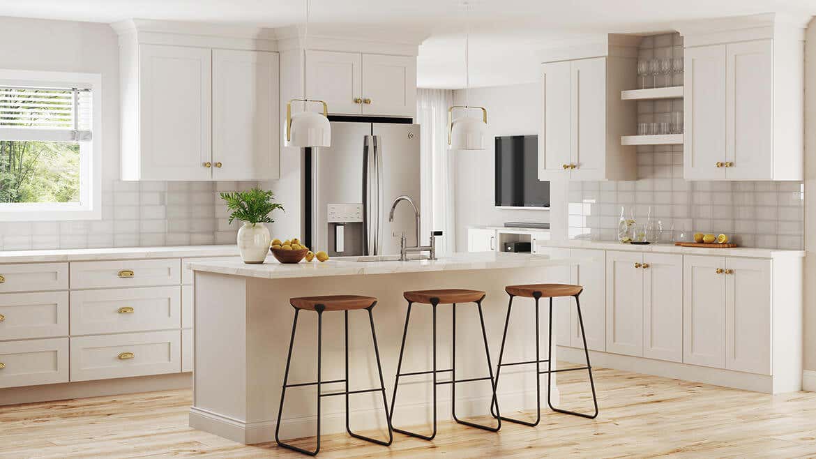 Colorado White Shaker Style Kitchen