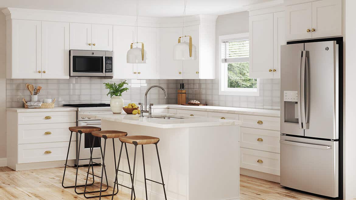 Colorado White Shaker Kitchen Cabinets