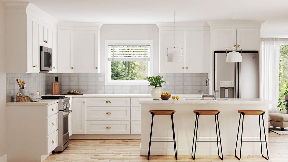 Colorado White Shaker Kitchen Cabinets