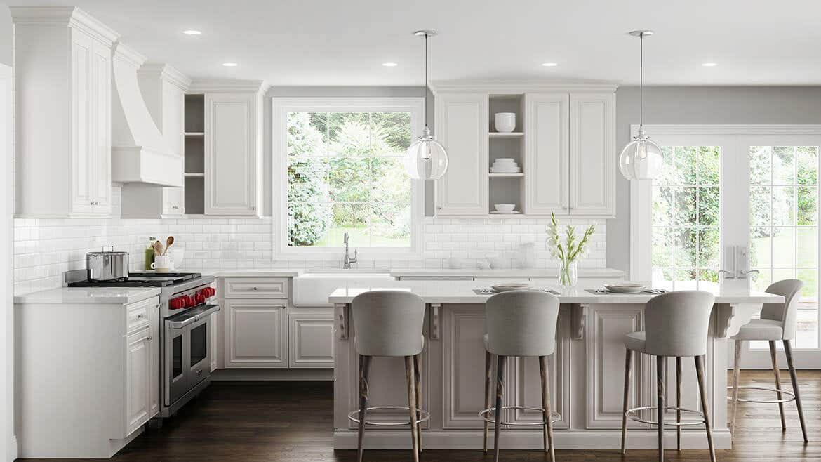 Buy Bristol Linen White Cabinets- Kitchen Cabinetry