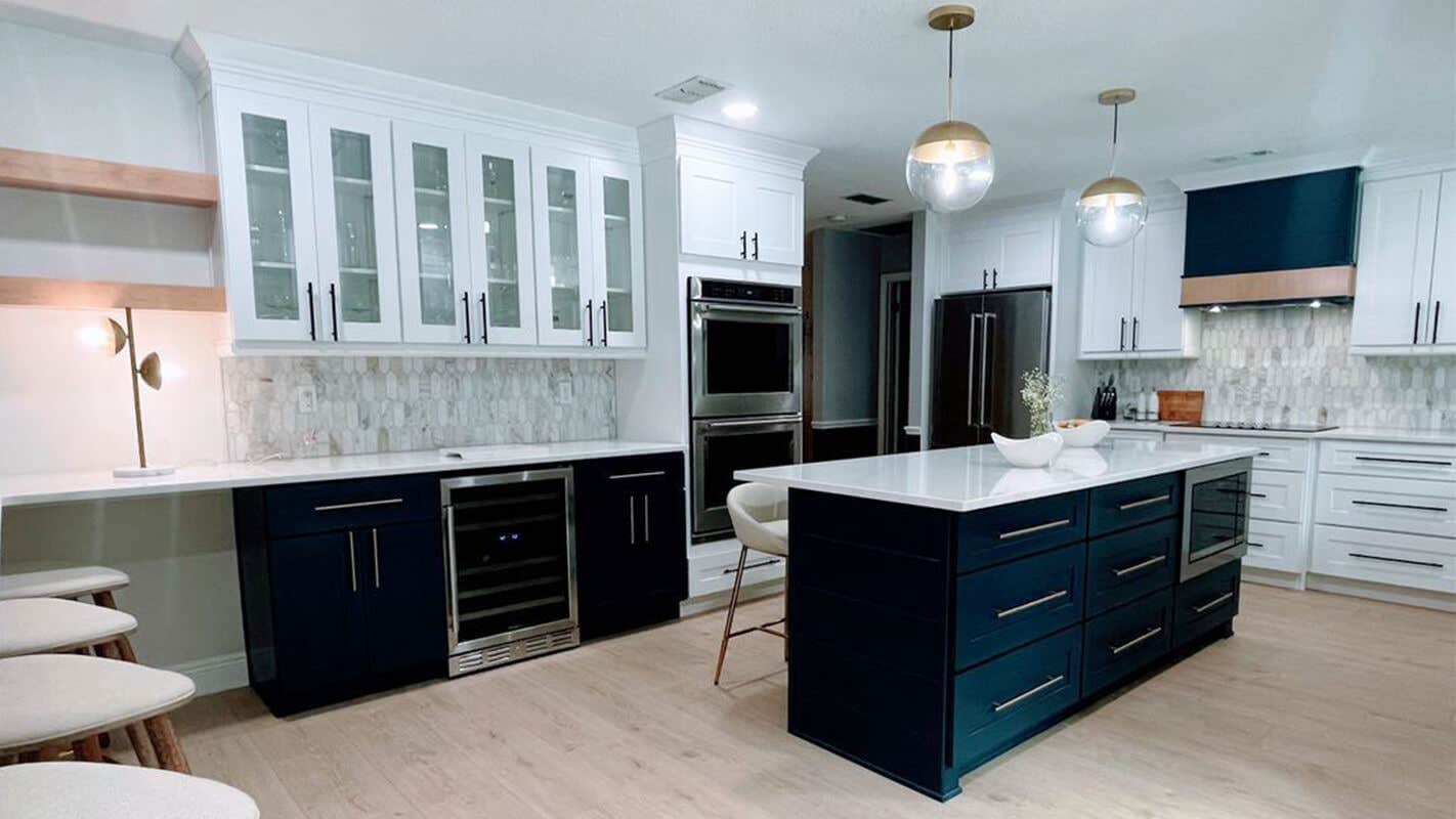 Navy Blue Shaker Kitchen Cabinets