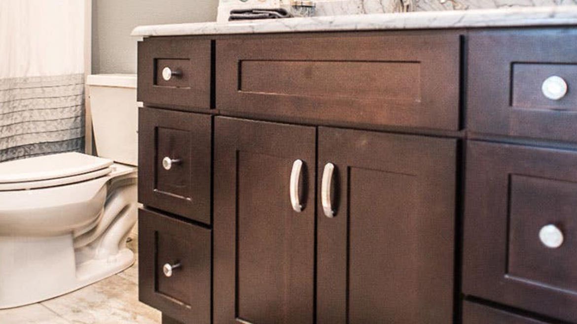 Shaker Espresso Bathroom Cabinets