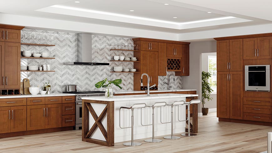 Cinnamon Shaker Kitchen Cabinets