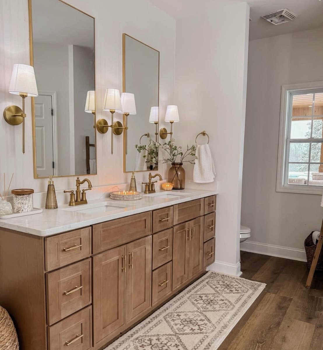 Craftsman Natural Shaker Bathroom Cabinets