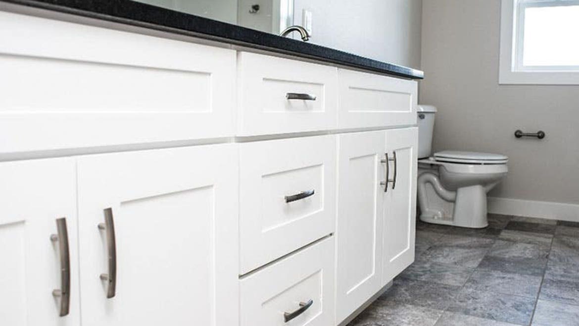 White Shaker Elite Bathroom Cabinets