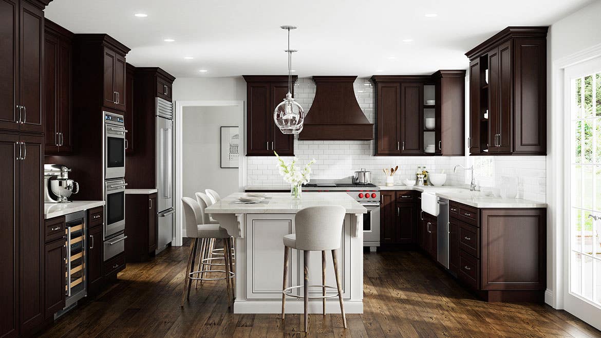 York Chocolate Kitchen Cabinets