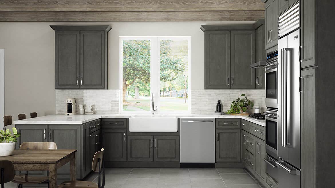 York Driftwood Grey Kitchen Cabinets