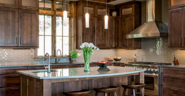 Rustic wood shop cabinets kitchen