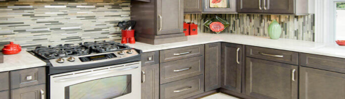 Rustic kitchen with dark cabinets