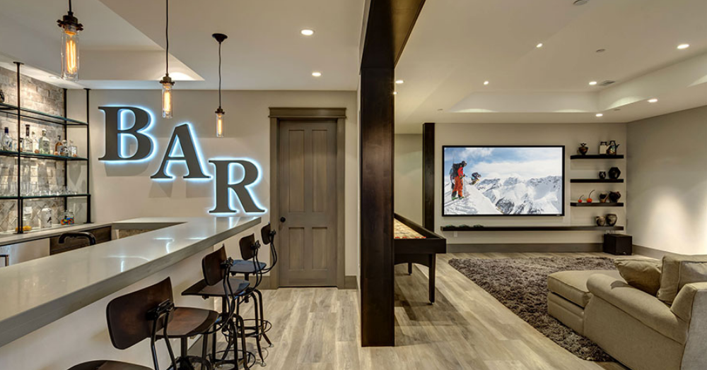 best interior basement bar designs