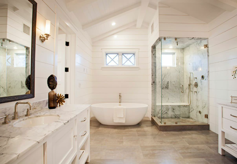 White Shiplap Bathroom