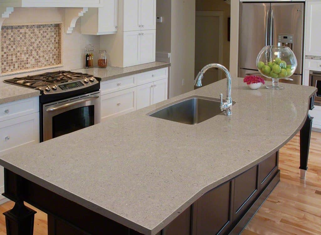 Fossil Grey Quartz Countertops