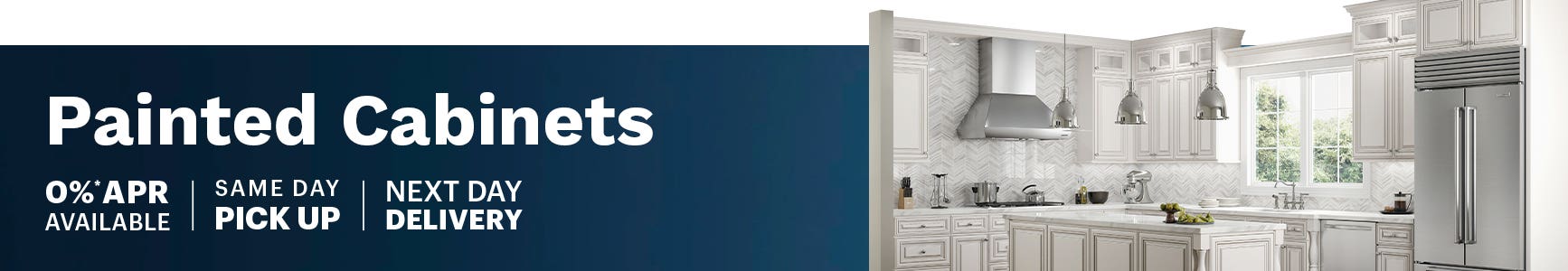 Painted Kitchen Cabinets with Same Day Pickup and Next Day delivery