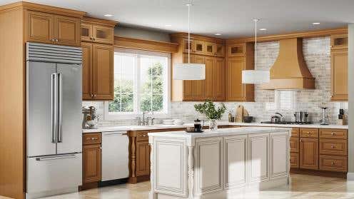 Charleston Toffee Kitchen Cabinets