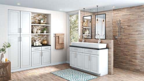 Colorado White Shaker Bathroom Cabinets