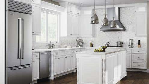 RTA Key Largo White Kitchen Cabinets