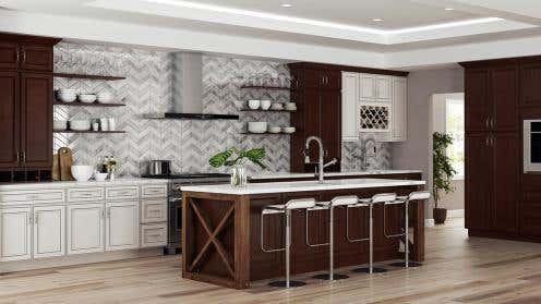 RTA York Saddle Kitchen Cabinets