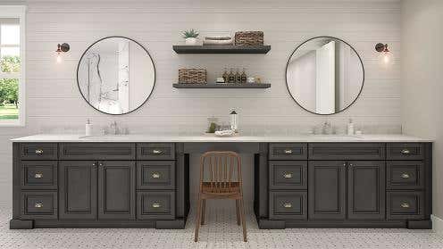 York Driftwood Grey Bathroom Cabinets