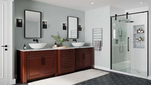 Charleston Cherry Bathroom Cabinets