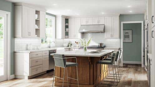 RTA Colorado White Shaker Kitchen Cabinets