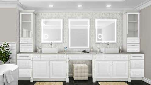 Craftsman White Shaker Bathroom Cabinets